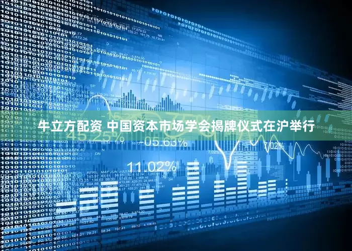 牛立方配资 中国资本市场学会揭牌仪式在沪举行